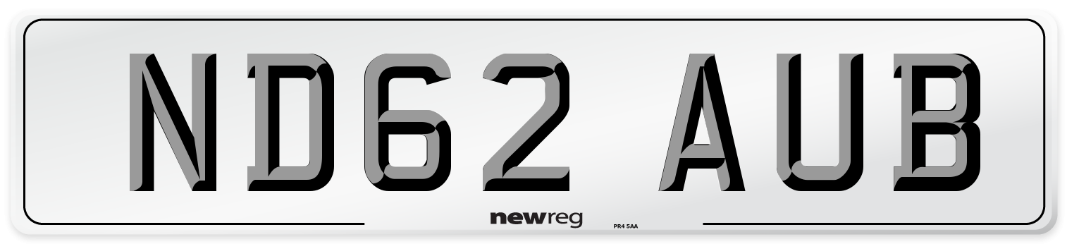 ND62 AUB Number Plate from New Reg